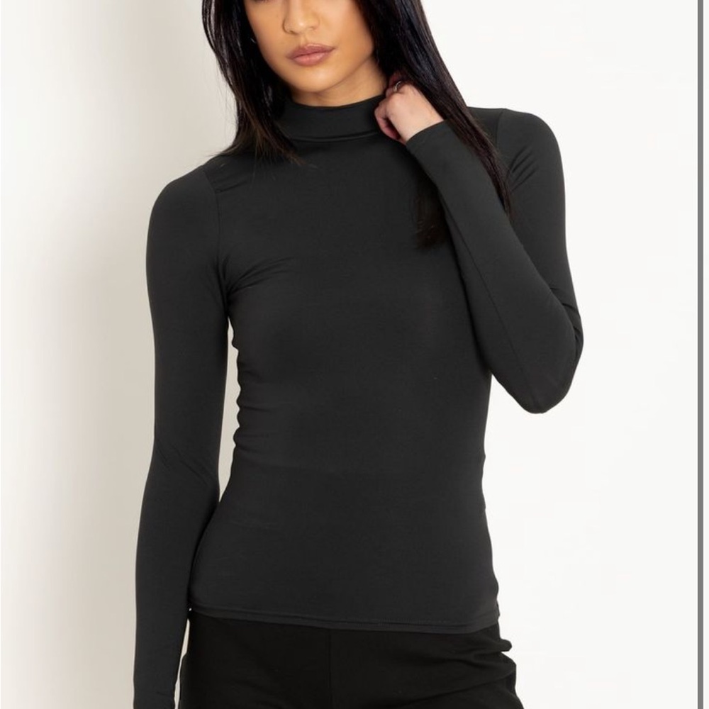 Blackmilk High Neck Long Sleeve Top